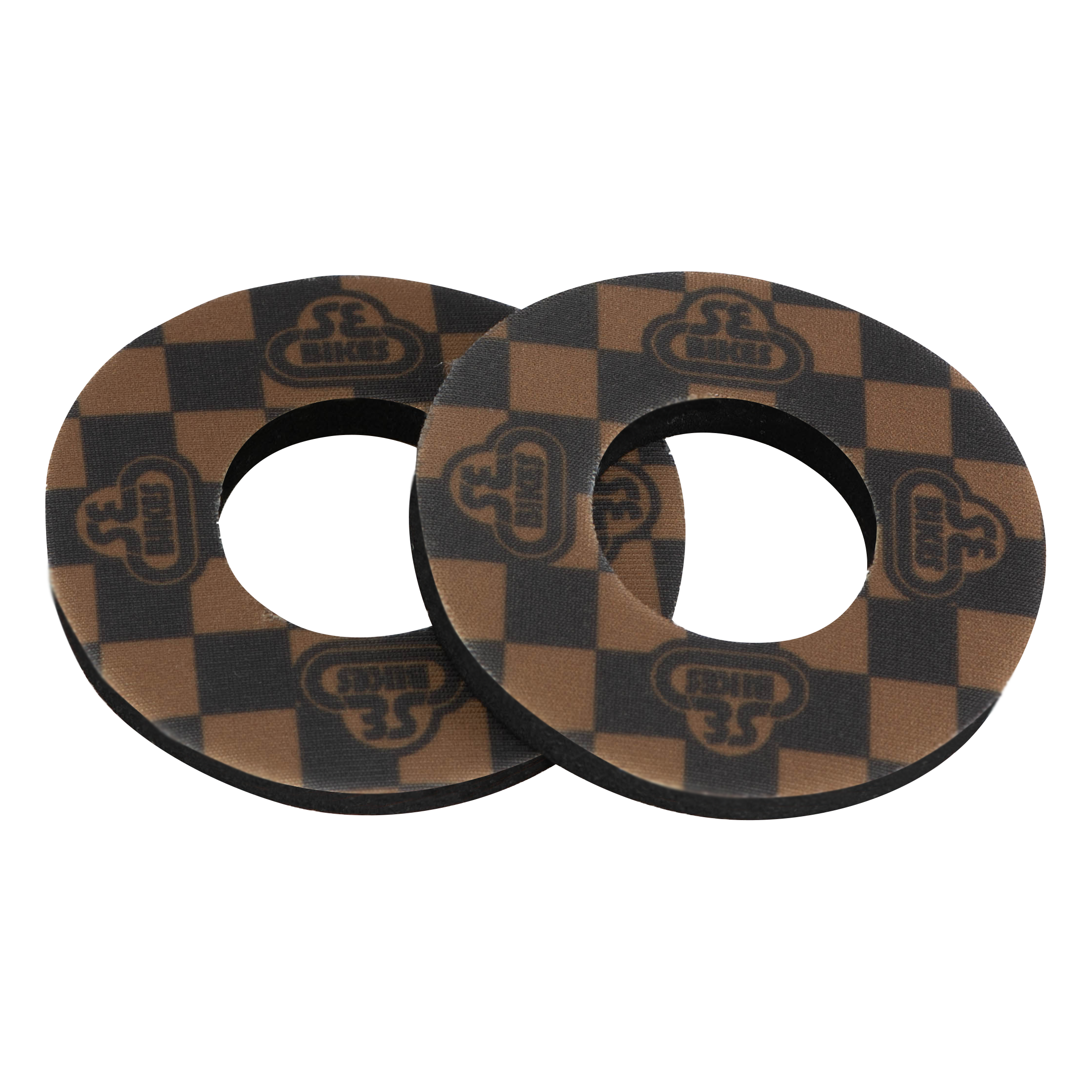 SE Bikes Checkerboard Grip Donuts - Gold/Black
